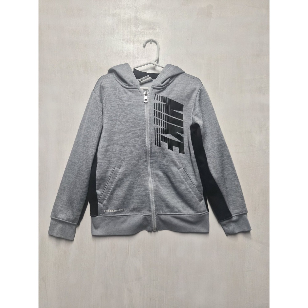Nike Dri-Fit Boys Zip-Up Hooded Jacket Size‎ 7/L 6-7 Year Olds